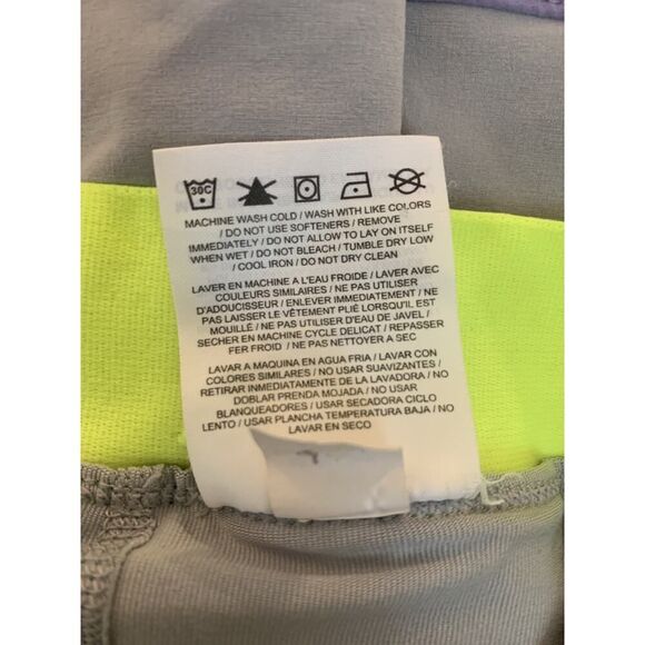 Nike Court Victory Pleated Tennis Skirt Neon Skort y2k Gray Purple Mini Stripe S - Picture 4 of 6